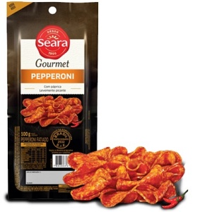 Peperoni Gourmet fatiado Seara 100g. Peperoni Gourmet fatiado Seara 100g.