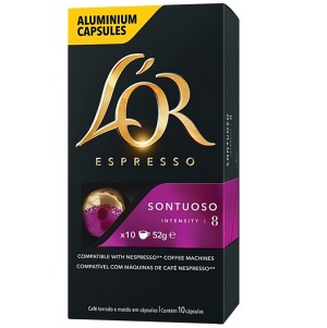 Cápsulas de café L'or Sontuoso 10x52g