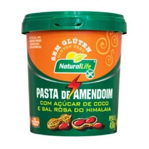 Pasta de amendoim com açucar de coco e sal Himalaia sem gluten Kodilar 450g