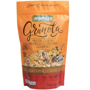 Granola salgada gourmet mix de de cereais, frutas e castanhas Veganutris 250g