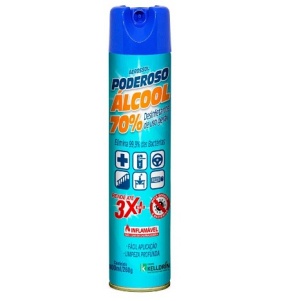 Alcool Poderoso 70% aerossol Kelldrin 400ml