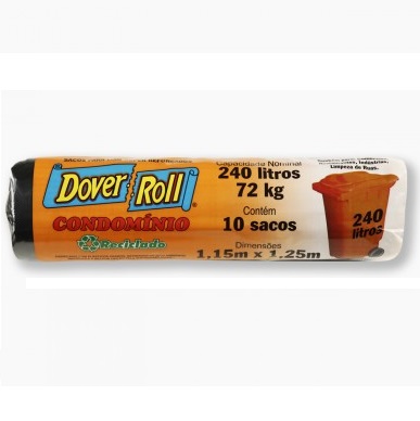 Saco para lixo reforçado Dover Roll 200L Saco para lixo reforçado Dover Roll 200L