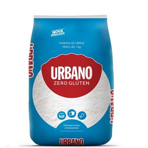 Farinha de arroz sem glúten Urbano 1kg 