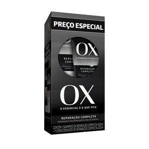 Kit shampoo e condicionador Ox reparação completa 