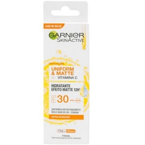 Creme Hidratante facial Garnier Skin Active Uniform Matte 30 FPS 15g