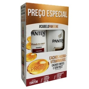 Kit Shampoo e Condicionador Pantene cachos hidra vitaminados