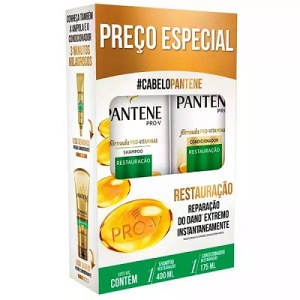 Kit Shampoo e Condicionador Pantene restauração