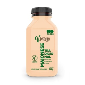 Maionese vegana tradicional V-Mayo 100 Foods 200g 