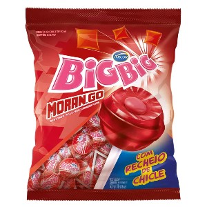 Pirulito chiclete Big Big morango 50x1