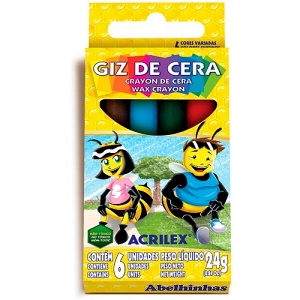 Giz de cera Acrilex (6 unidades)