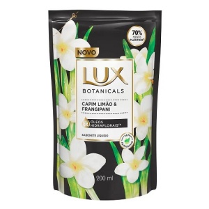 Sabonete líquido Lux Botanicals capim limão e frangipani sachê 200ml