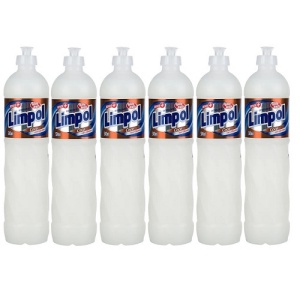 Detergente líquido coco Limpol 500ml (pacote 6 unidades)