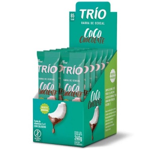 Barra de cereais coco com chocolate Trio (12 unidades)