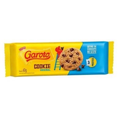 Cookie baunilha com gotas de chocolate Garoto 60g