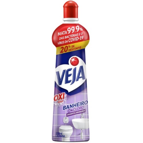 Limpador Veja banheiro antibac lavanda sem cloro squeeze 500ml