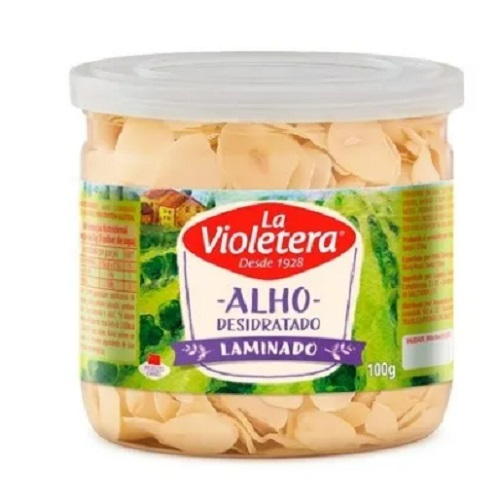 Alho desidratado e laminado la violetera 100g