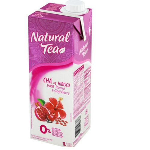 Chá Hibisco Natural Tea Romã e Goji Berry 1l