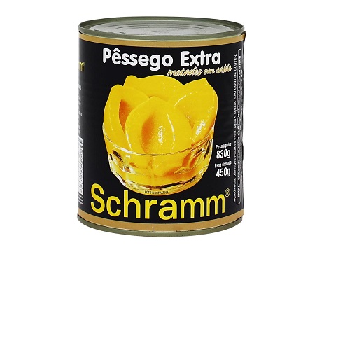 Pêssego em calda Lata Scharamm 830g