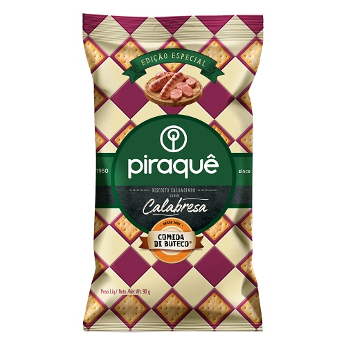 Salgadinho Piraquê Comida de Boteco Calabresa 90g