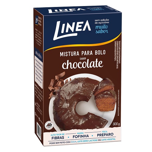 Mistura Para Bolo Linea Chocolate Zero Açúcar 300g