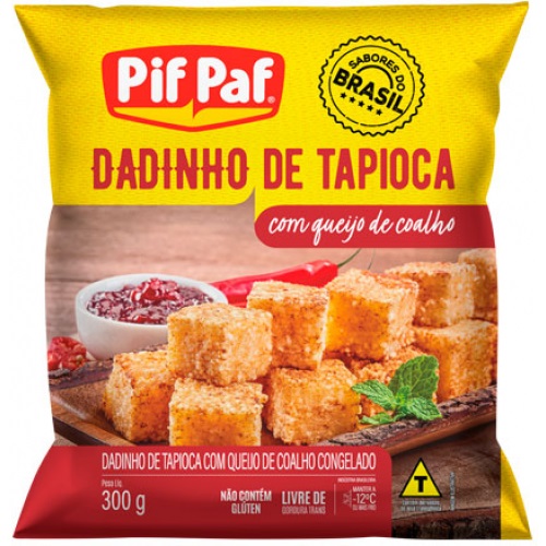 Dadinho de Tapioca Pif Paf Queijo Coalho 300g