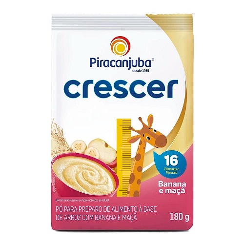 Cereal Infantil Crescer Banana e Maçã Piracanjuba 180g