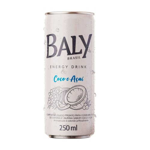 Energético Coco e açaí lata Lata Baly 250ml