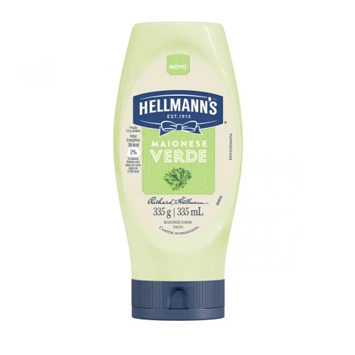 Maionese Hellmanns verde squeeze 335g