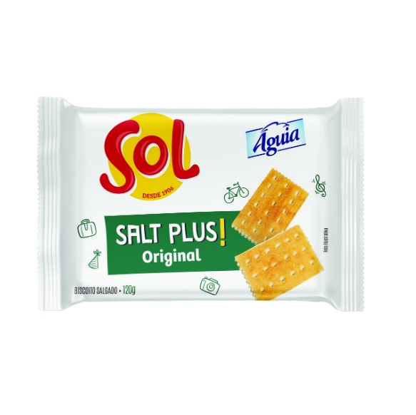 Biscoito Sol Salt Plus Original 120g