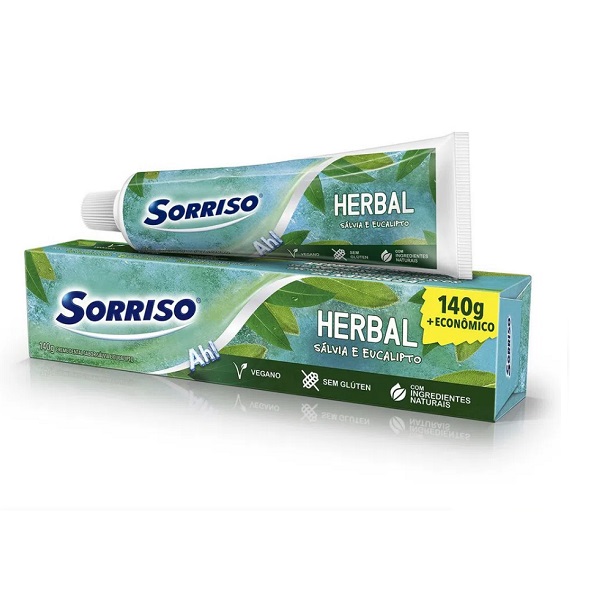 Creme dental Sorriso herbal sálvia eucalipto 140g