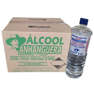 Álcool etílico líquido 70º INPM Anhanguera (12 unidades) (esp)