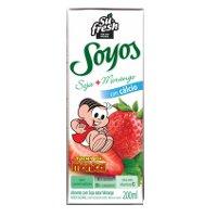Bebida a base de soja Sufresh Soyos morango Turma da Mônica 200ml.