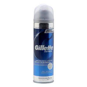 Espuma de barbear Gillette Series pele sensível 250ml.